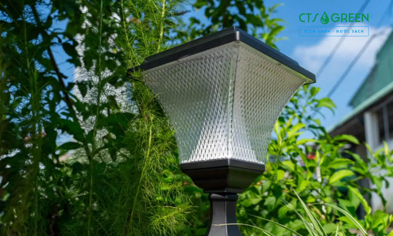 Đèn trụ rào sân vườn năng lượng mặt trời TS34TR