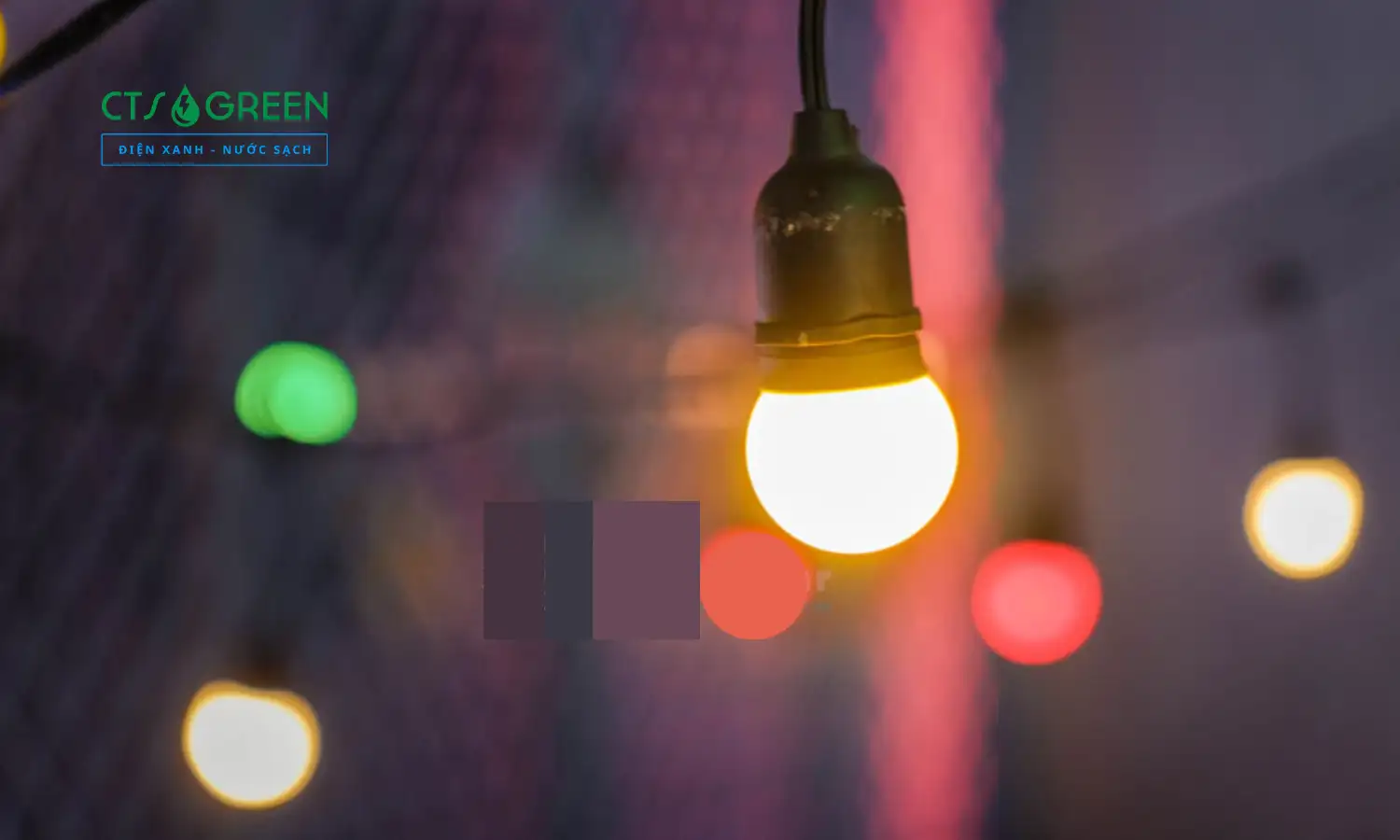 Đèn dây LED bulb chanh nhiều màu năng lượng mặt trời