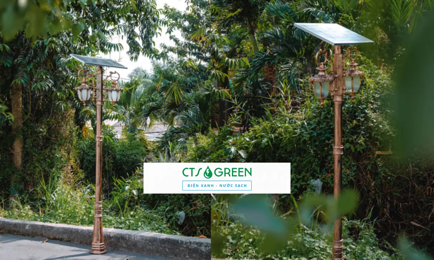 Đèn trang trí công viên năng lượng mặt trời CV - 2021