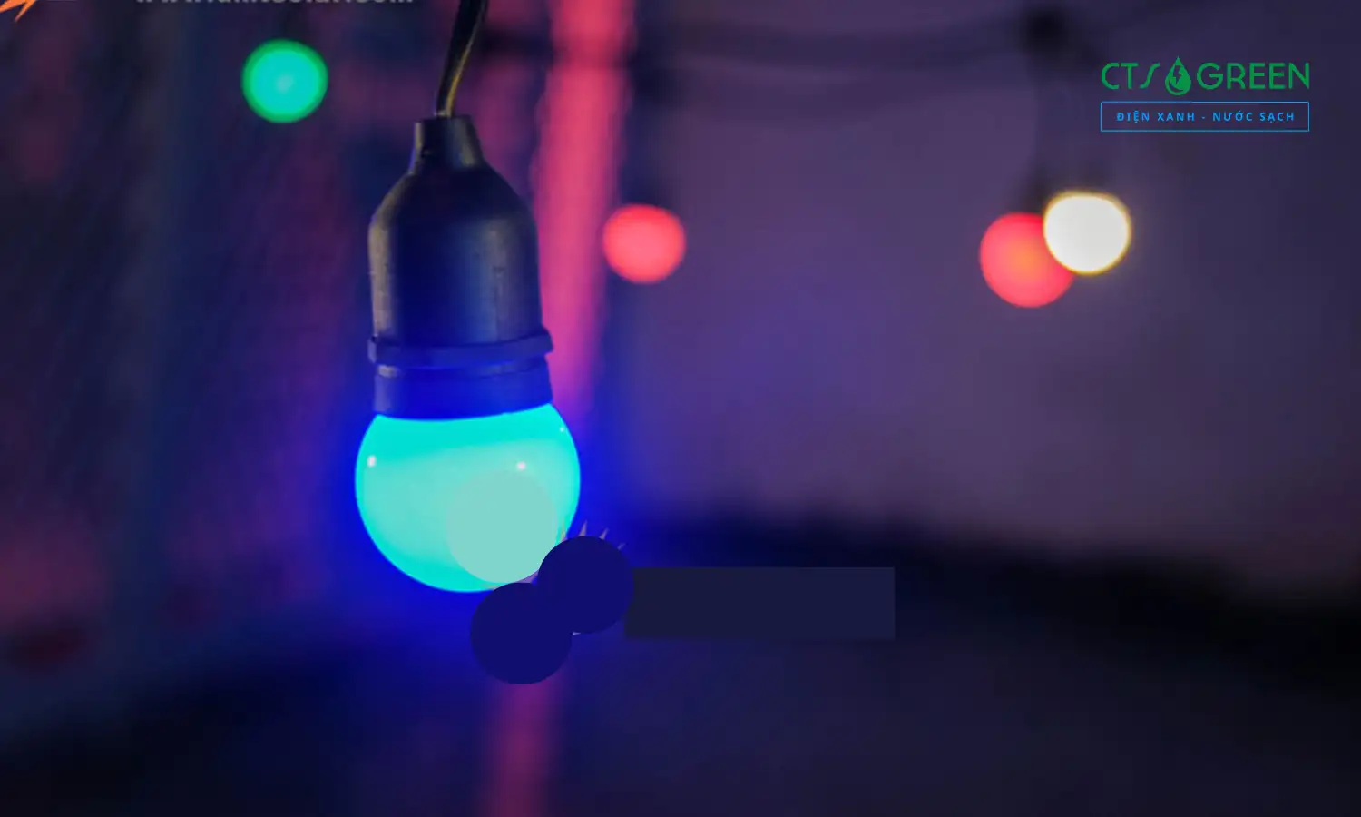 Đèn dây LED bulb chanh nhiều màu năng lượng mặt trời