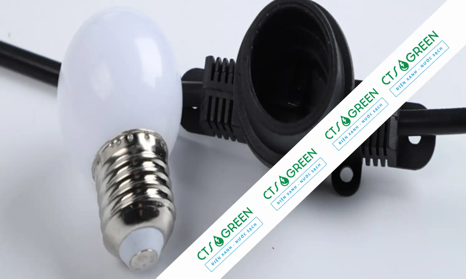 Đèn dây LED bulb chanh nhiều màu năng lượng mặt trời