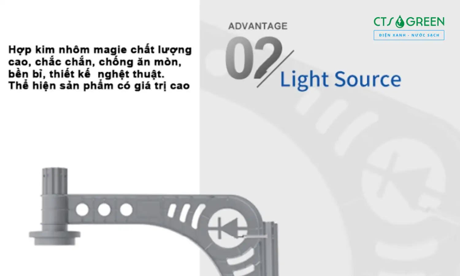 Đèn sân vườn năng lượng mặt trời 15W Euler Energy 5819 Đèn sân vườn năng lượng mặt trời 15W Euler Energy