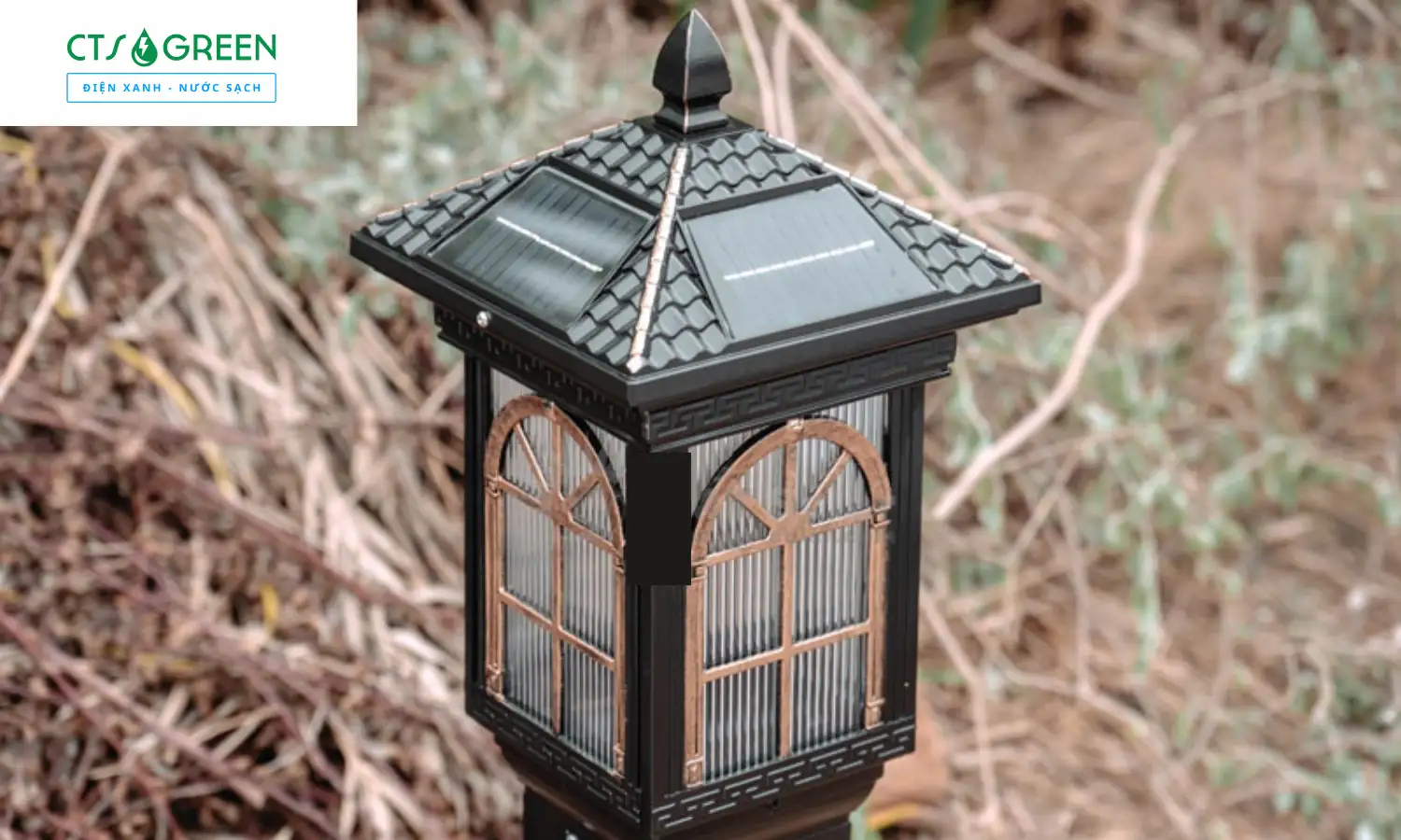 Đèn trụ sân vườn năng lượng mặt trời TS22D