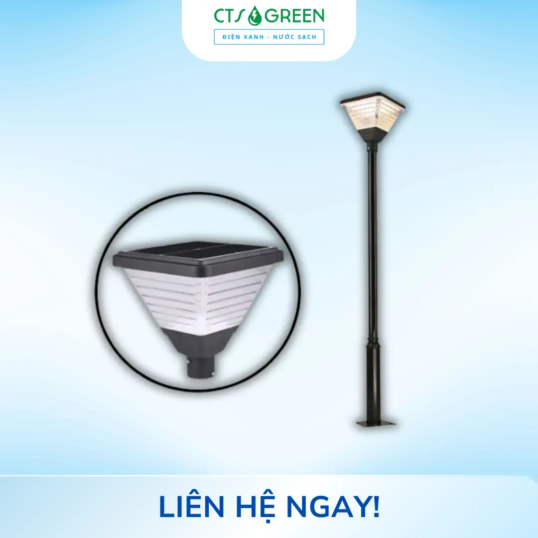 Đèn trụ công viên năng lượng mặt trời CV-1015 5175 Đèn trụ công viên năng lượng mặt trời CV-1015