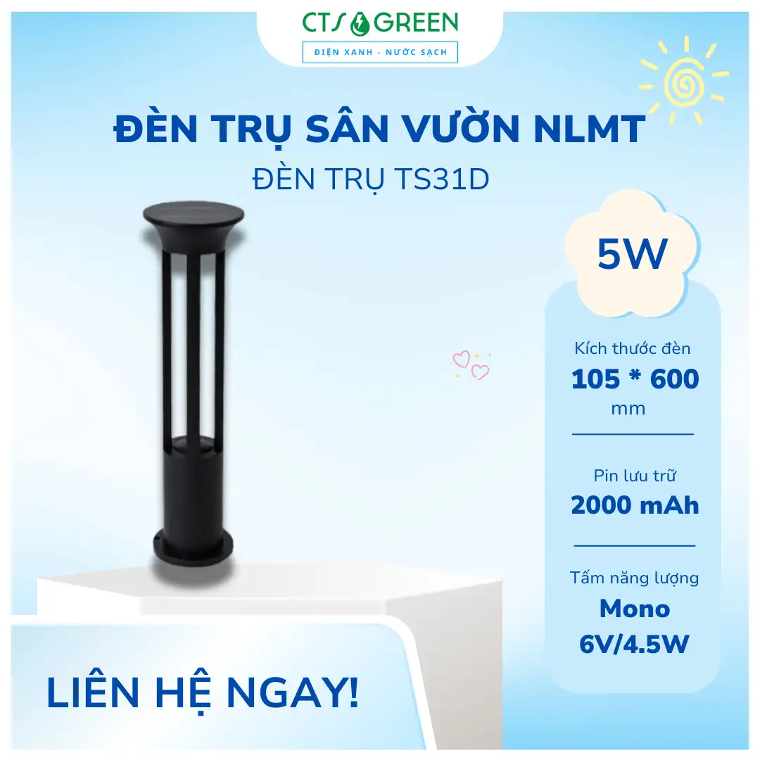 Đèn trụ sân năng lượng mặt trời TS31D