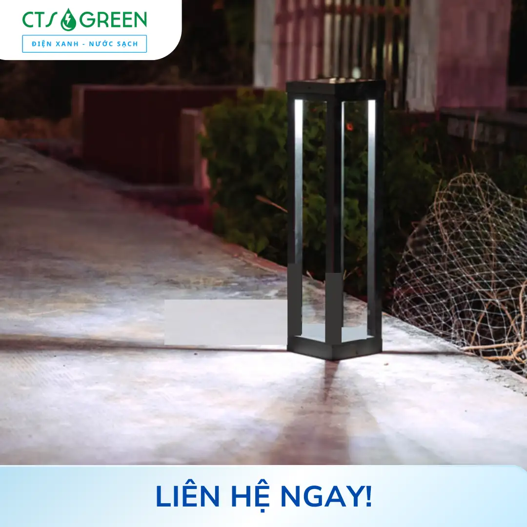 Đèn năng lượng mặt trời trụ sân vườn TS32D 5065 Đèn năng lượng mặt trời trụ sân vườn TS32D