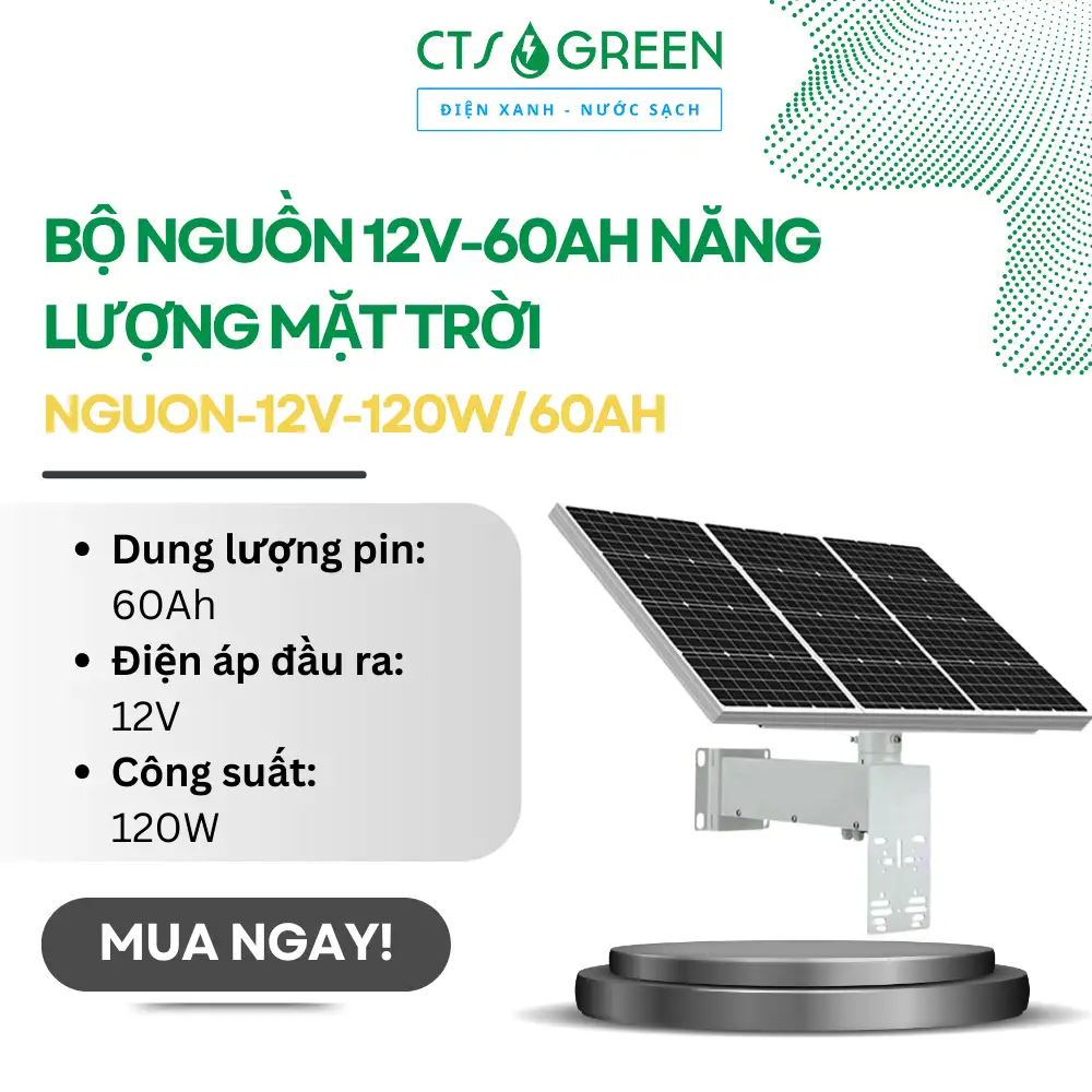 Bộ nguồn 12V-60Ah năng lượng mặt trời [NGUON-12V-120W/60AH]