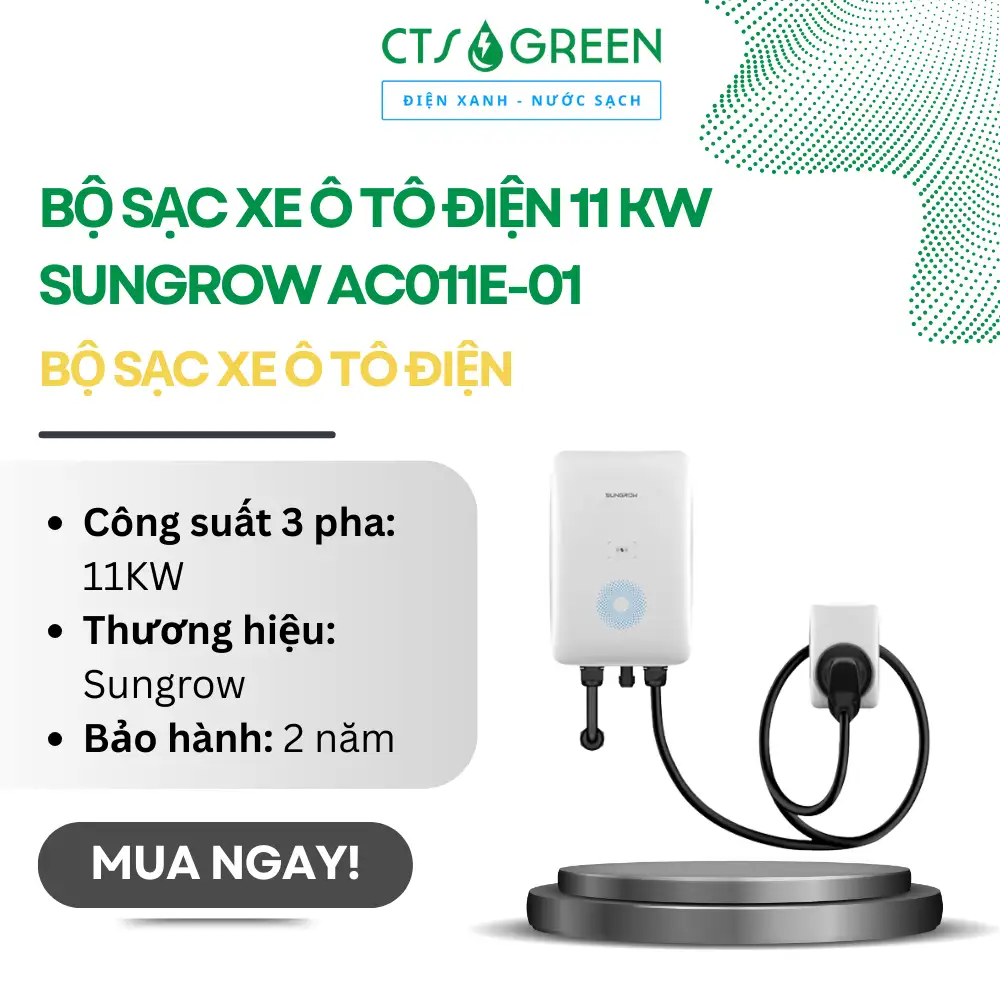 Bộ sạc xe ô tô điện 11 KW Sungrow AC011E-01
