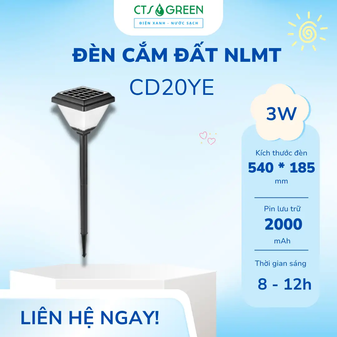 Đèn cắm đất năng lượng mặt trời giá rẻ CD20YE