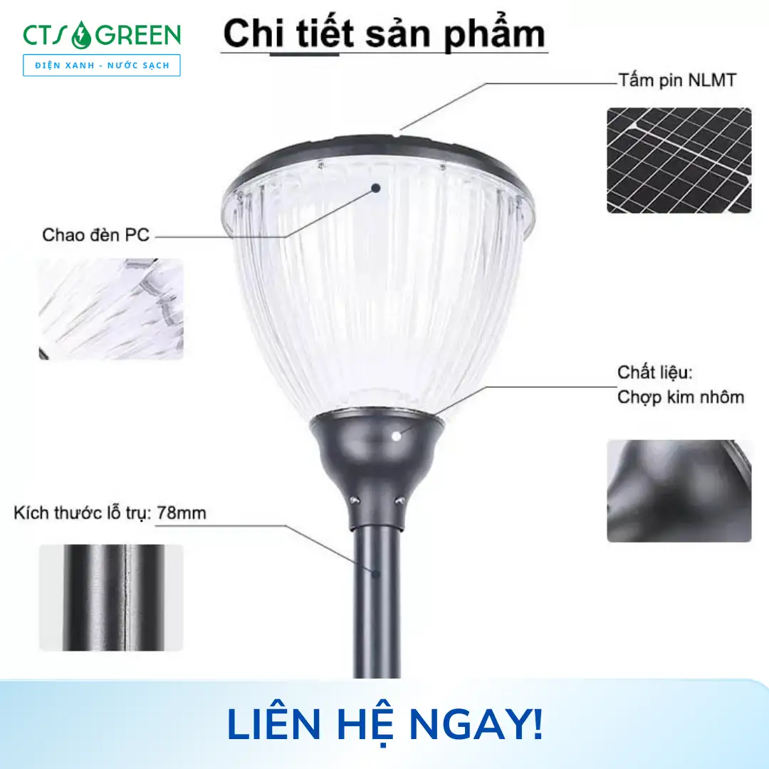 Đèn cảnh quan sân vườn năng lượng mặt trời CV-1018 5362 Đèn cảnh quan sân vườn năng lượng mặt trời CV-1018
