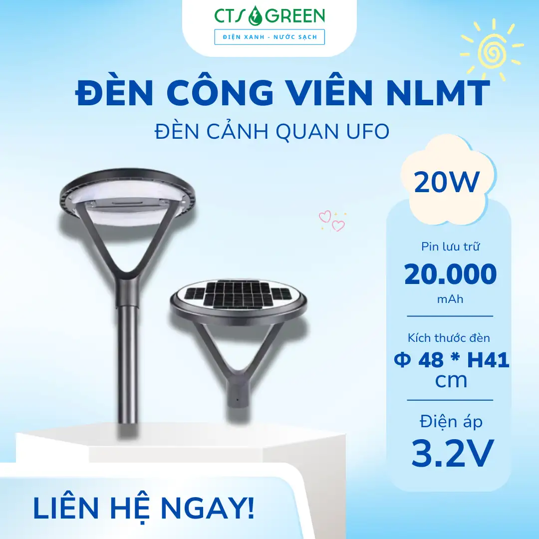 Đèn cảnh quan năng lượng mặt trời UFO CV - 1088