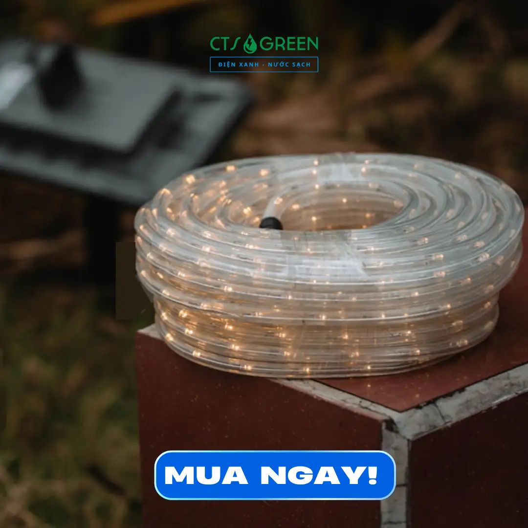Dây LED vàng năng lượng mặt trời 20m LD22 - 20V 6792 Dây LED vàng năng lượng mặt trời 20m LD22 - 20V