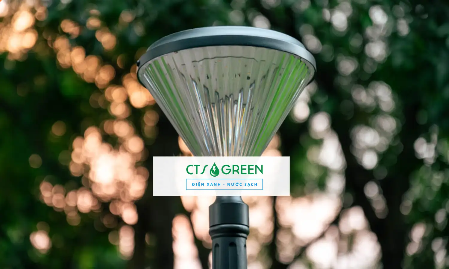 Đèn trụ công viên năng lượng mặt trời 1m CV - 1037