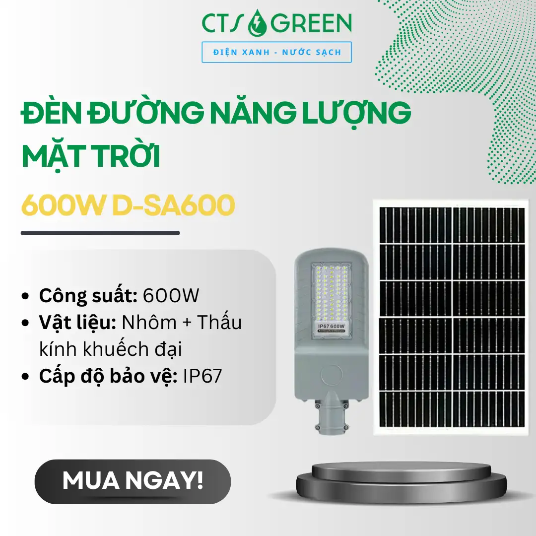 Đèn Đường Năng Lượng Mặt Trời 600W D-SA600B Giá Tốt 4166 Đèn Đường Năng Lượng Mặt Trời 600W D-SA600B