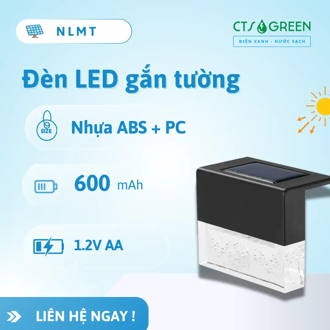 Đèn LED gắn tường năng lượng mặt trời TT02-RGB
