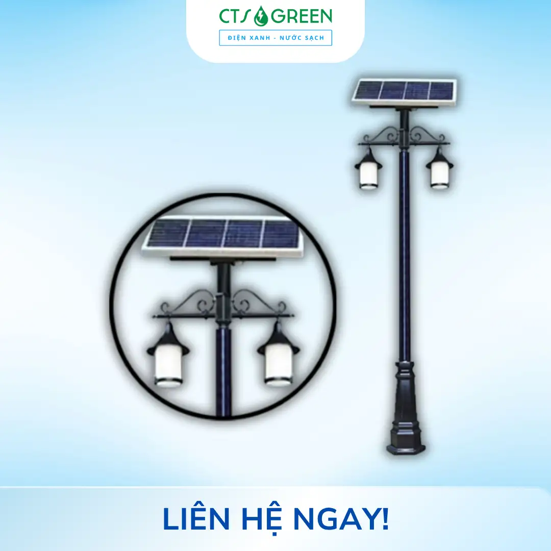 Đèn trang trí công viên năng lượng mặt trời CV - 2002/R 5624 Đèn trang trí công viên năng lượng mặt trời CV - 2002/R
