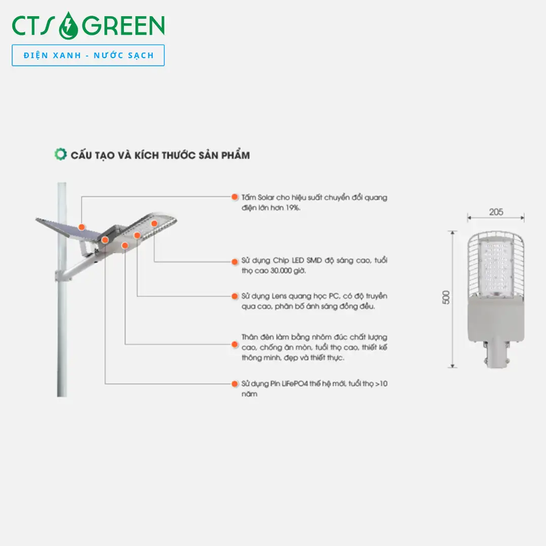 Đèn đường LED năng lượng mặt trời CSD01.SL.RF 25W 4977 Đèn đường LED năng lượng mặt trời CSD01.SL.RF 25W