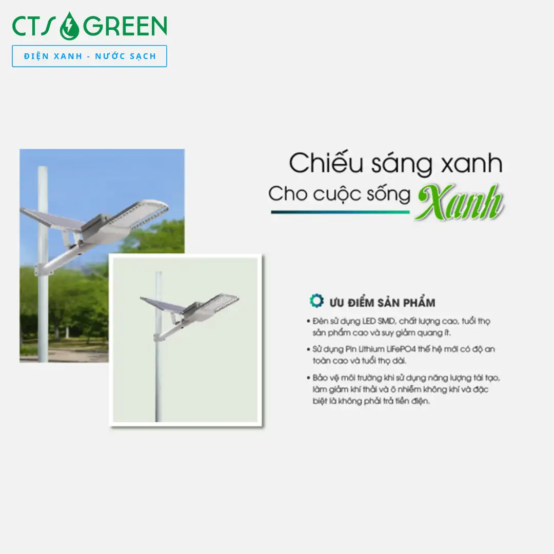 Đèn đường LED năng lượng mặt trời CSD01.SL.RF 35W 5050 Đèn đường LED năng lượng mặt trời CSD01.SL.RF 35W