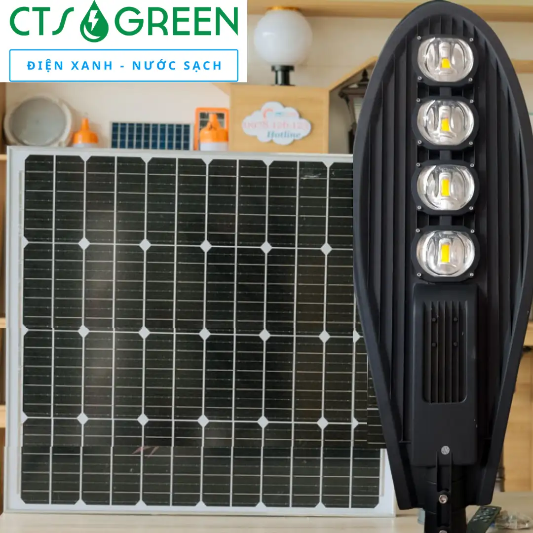 Đèn đường chiếc lá NLMT 200W cao cấp D-200LCB (Pin Mono - LED Osram) 5245 Đèn đường chiếc lá NLMT 200W cao cấp D-200LCB (Pin Mono - LED Osram)
