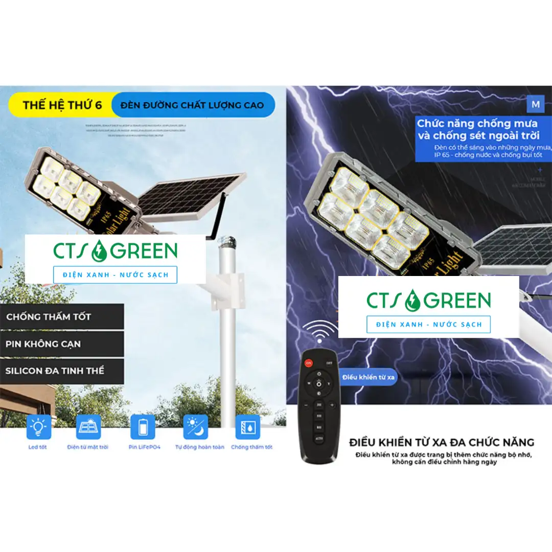 Đèn đường năng lượng mặt trời 100W -D100MN 5512 Đèn đường năng lượng mặt trời 100W -D100MN