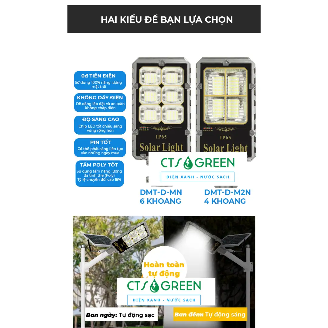 Đèn đường năng lượng mặt trời 100W -D100MN 5512 Đèn đường năng lượng mặt trời 100W -D100MN