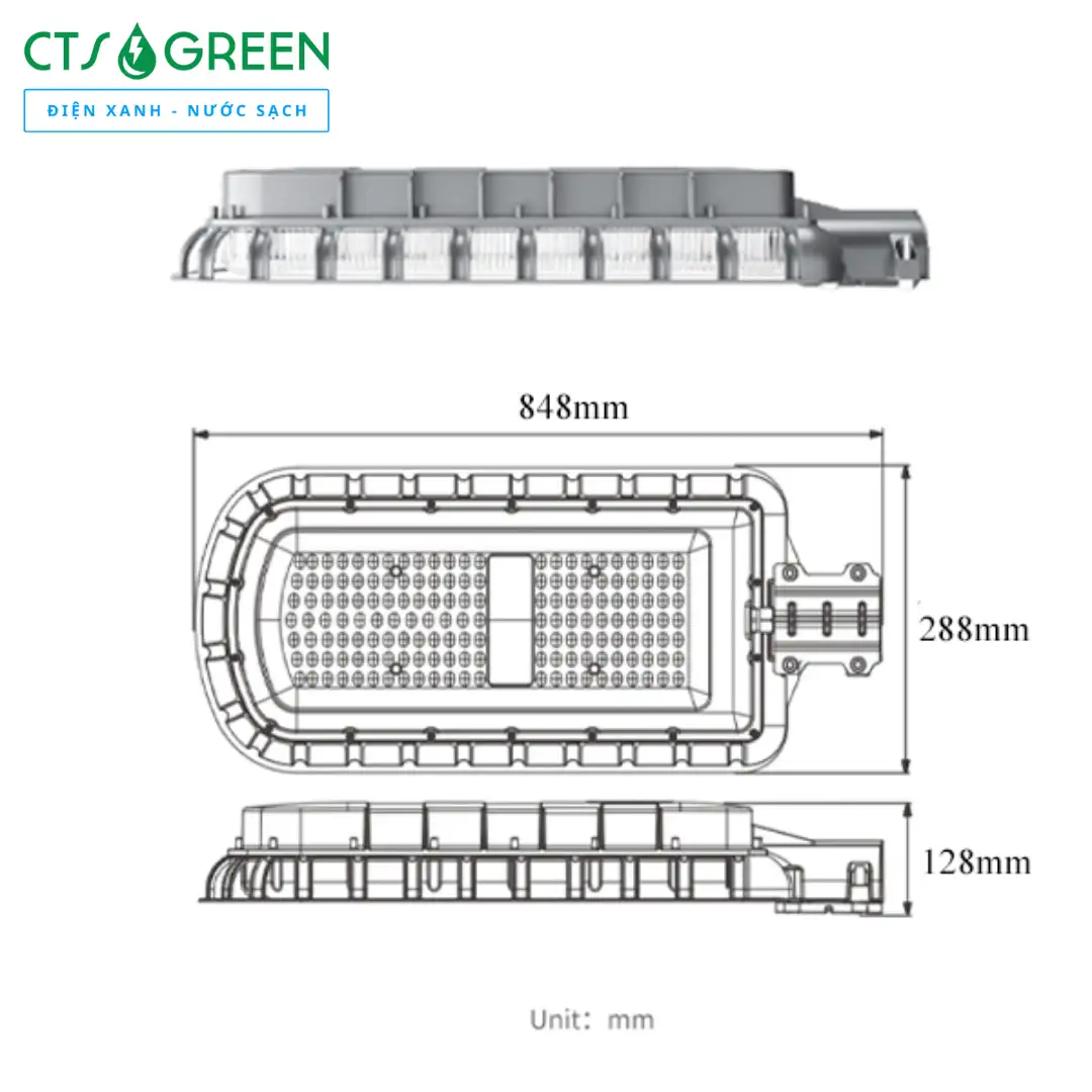 Đèn đường năng lượng mặt trời 120W cao cấp KingLight 3.0B 4416 Đèn đường năng lượng mặt trời 120W cao cấp KingLight 3.0B