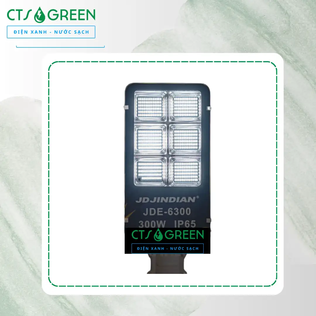 Đèn đường năng lượng mặt trời 300W Jindian giá rẻ JDE-6300 4227 Đèn đường năng lượng mặt trời 300W Jindian giá rẻ JDE-6300