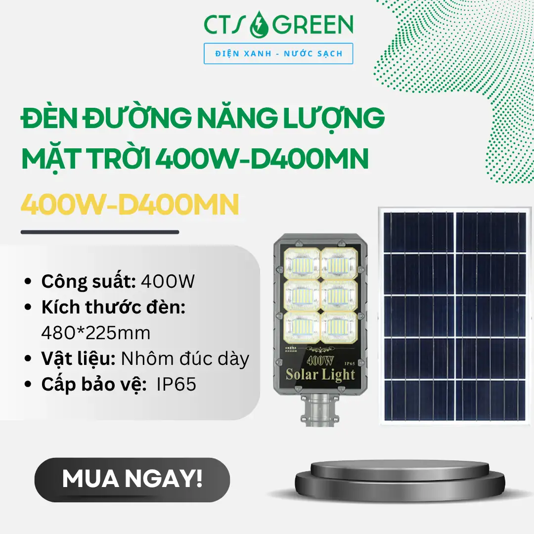 Đèn đường năng lượng mặt trời 400W-D400MN 5553 Đèn đường năng lượng mặt trời 400W-D400MN