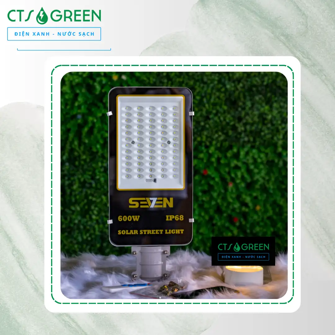 Đèn đường năng lượng mặt trời 600W Seven D-SE600A 4148 Đèn đường năng lượng mặt trời 600W Seven D-SE600A