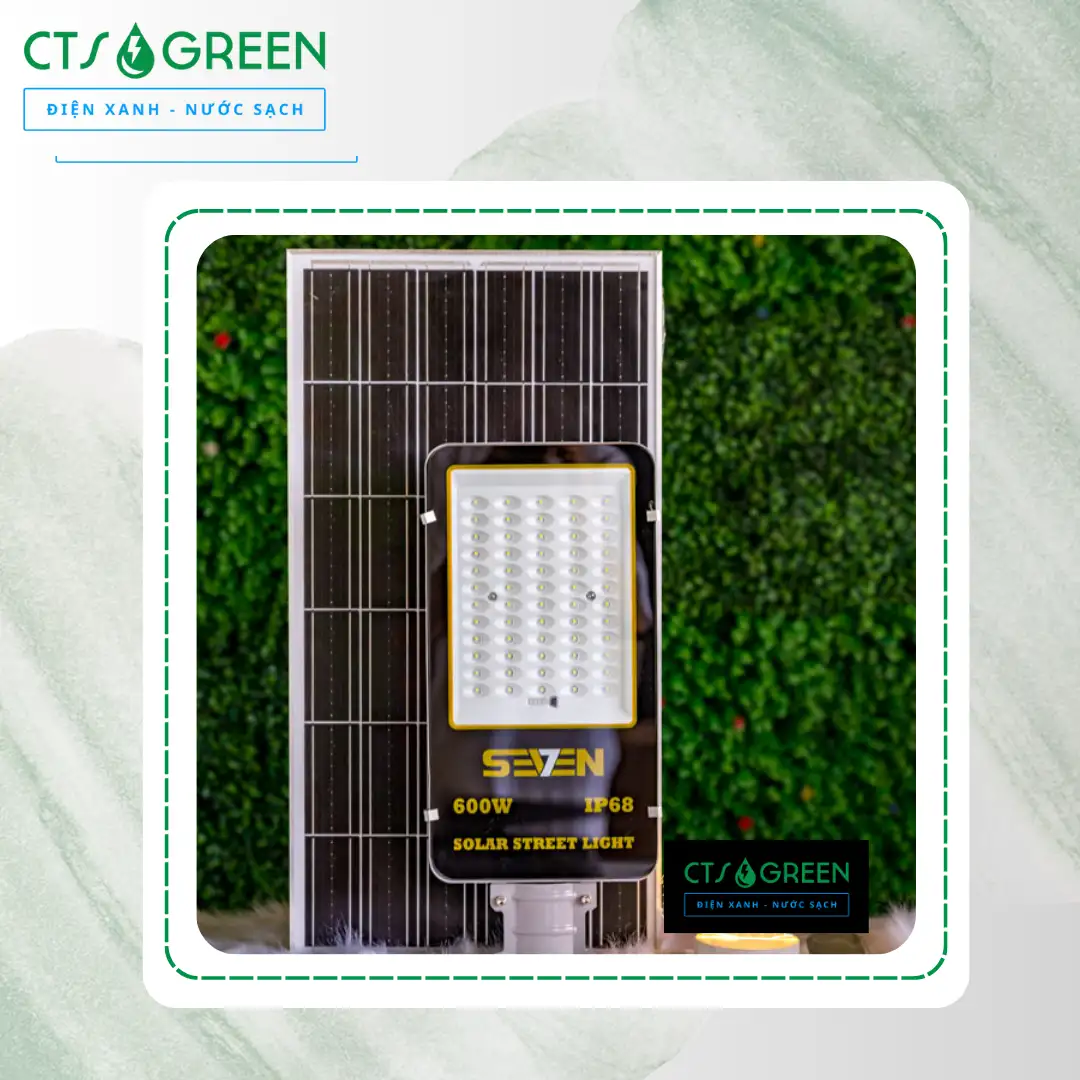 Đèn đường năng lượng mặt trời 600W Seven D-SE600A 4148 Đèn đường năng lượng mặt trời 600W Seven D-SE600A