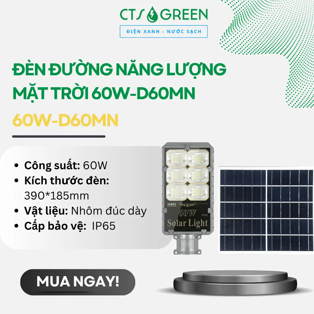 Đèn đường năng lượng mặt trời 60W-D60MN