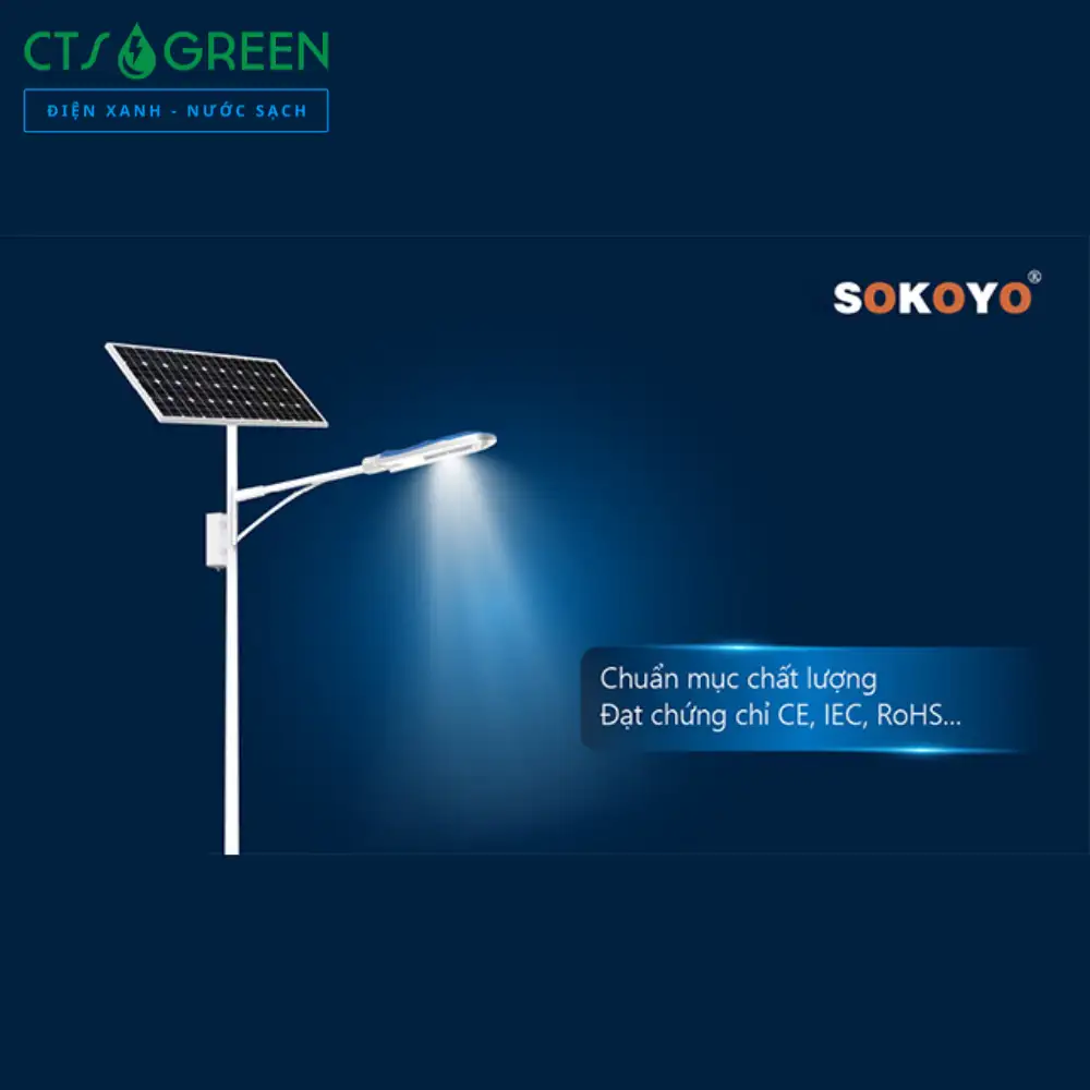 Đèn đường năng lượng mặt trời Split Type 60W SOKOYO LUMO 5936 Đèn đường năng lượng mặt trời Split Type 60W SOKOYO LUMO