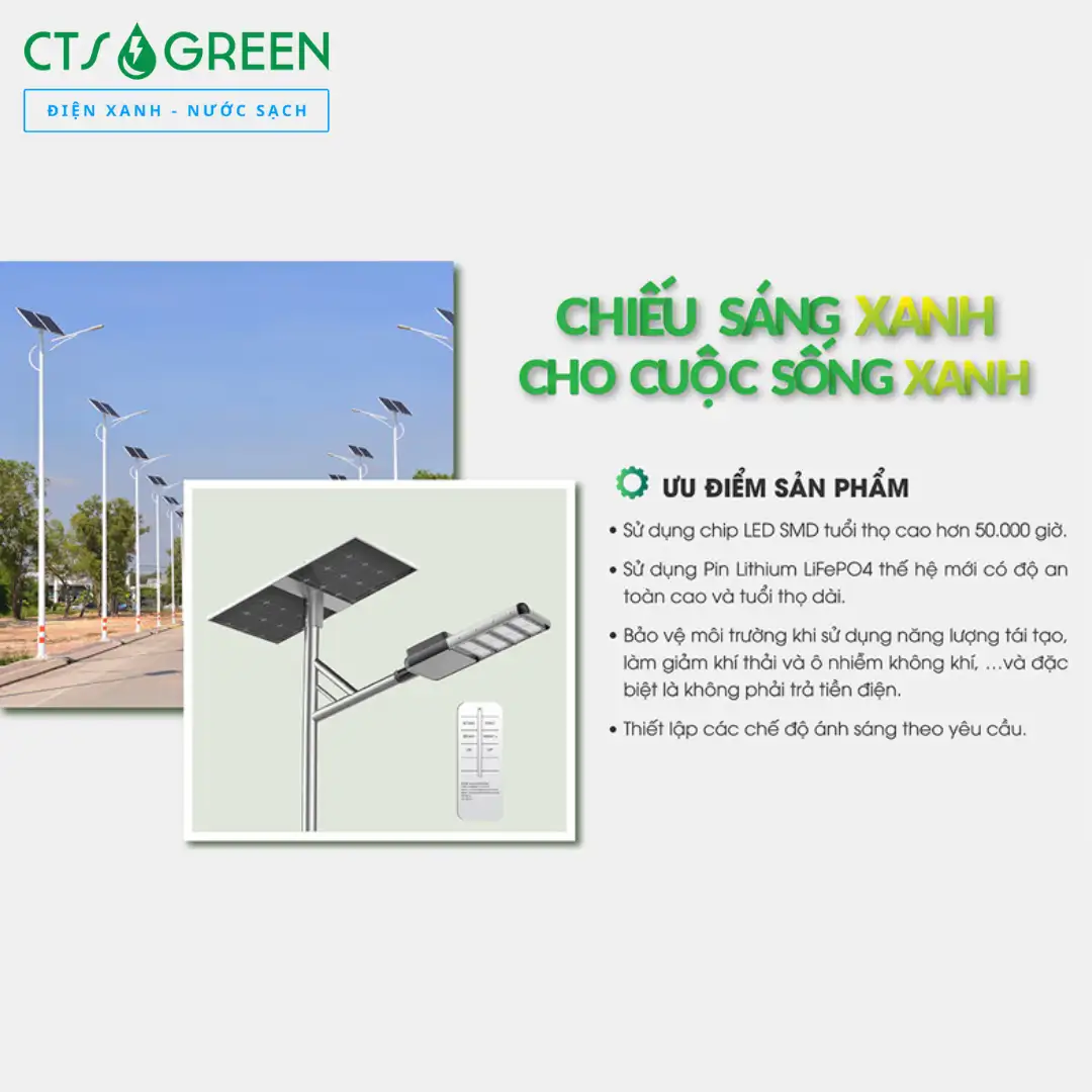 Đèn đường năng lượng mặt trời cao cấp 120W 4701 Đèn đường năng lượng mặt trời cao cấp