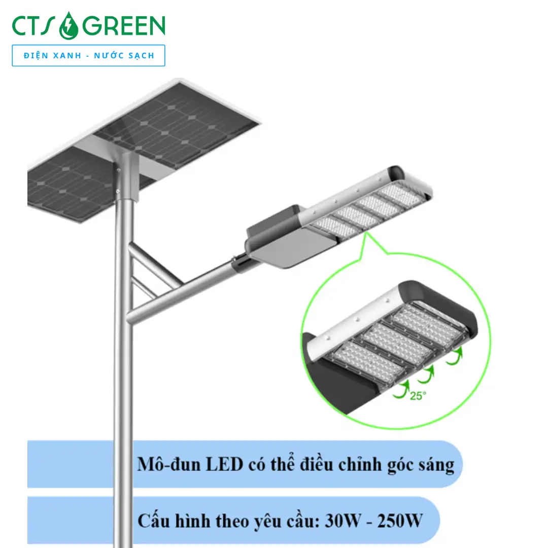 Đèn đường năng lượng mặt trời cao cấp 120W 4701 Đèn đường năng lượng mặt trời cao cấp