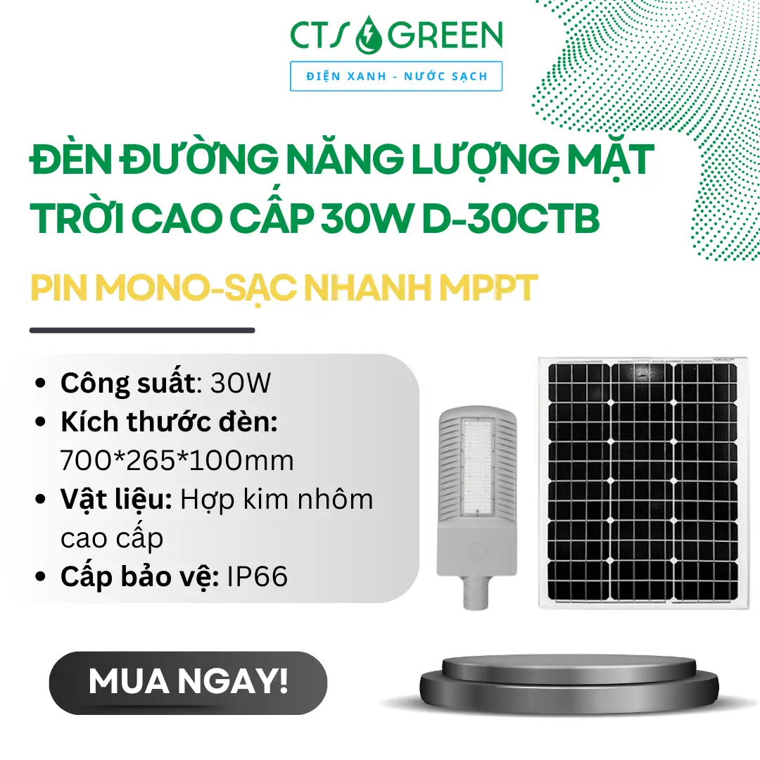 Đèn đường năng lượng mặt trời cao cấp 30W D-30CTB (Pin Mono-Sạc nhanh MPPT) 4752 Đèn đường năng lượng mặt trời cao cấp 30W D-30CTB (Pin Mono-Sạc nhanh MPPT)