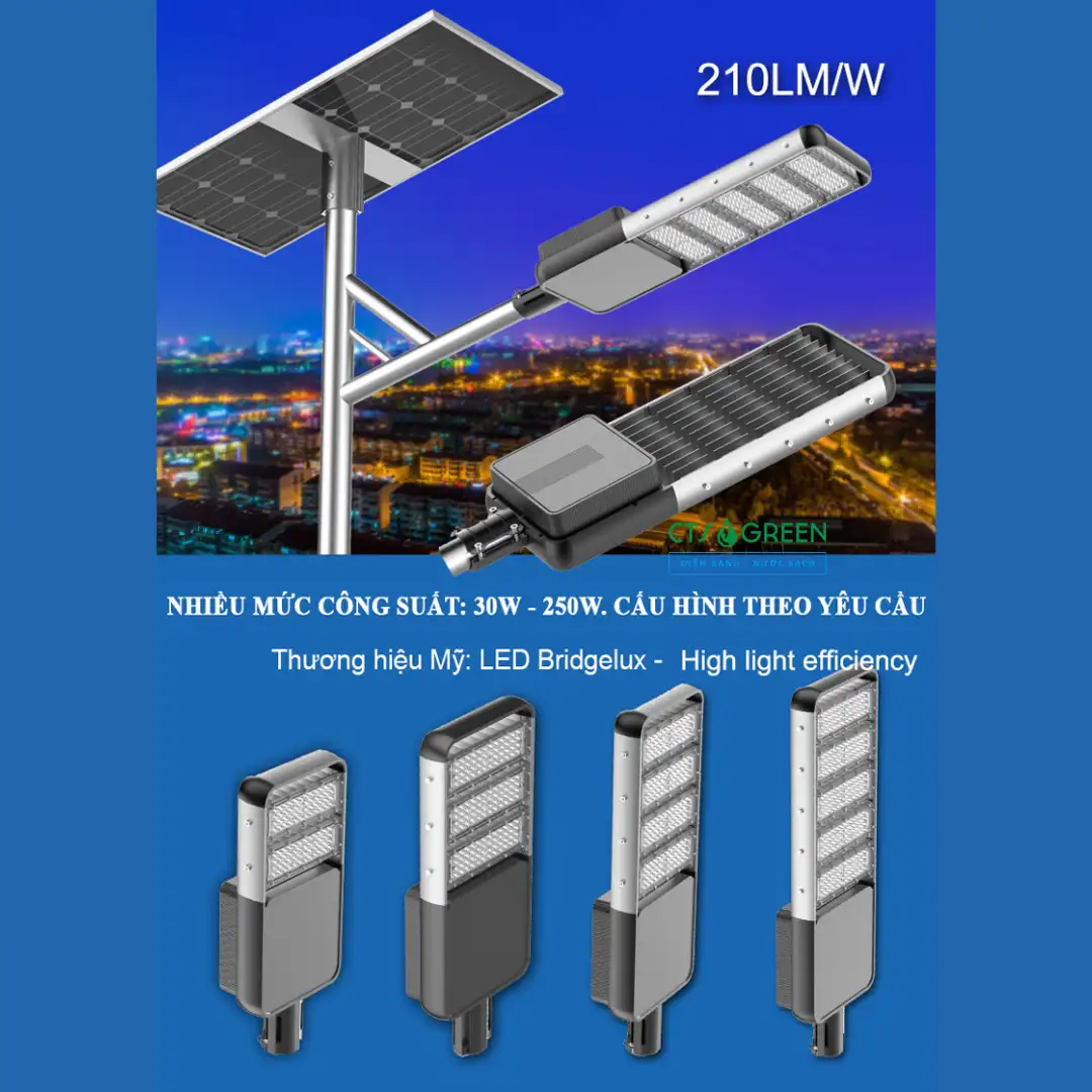 Đèn đường năng lượng mặt trời cao cấp 120W 4701 Đèn đường năng lượng mặt trời cao cấp