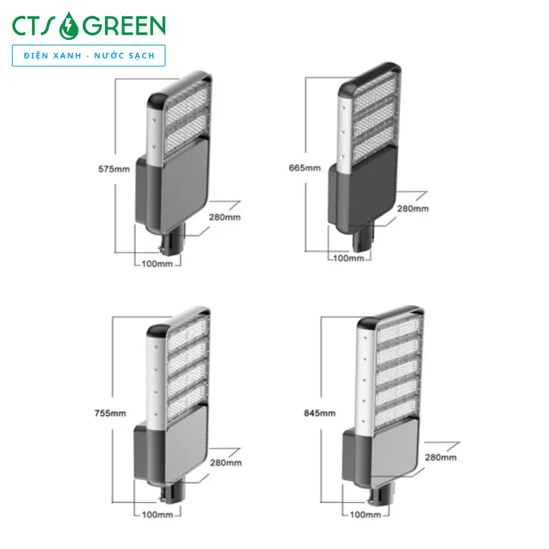 Đèn đường năng lượng mặt trời dự án 100W 4647 Đèn đường năng lượng mặt trời dự án 100W
