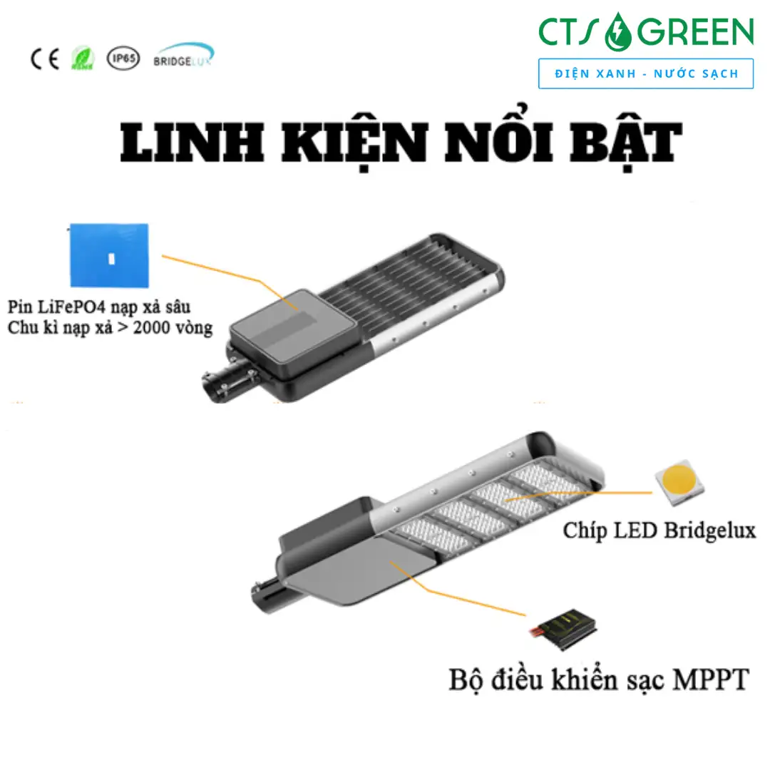 Đèn đường năng lượng mặt trời dự án 100W 4647 Đèn đường năng lượng mặt trời dự án 100W