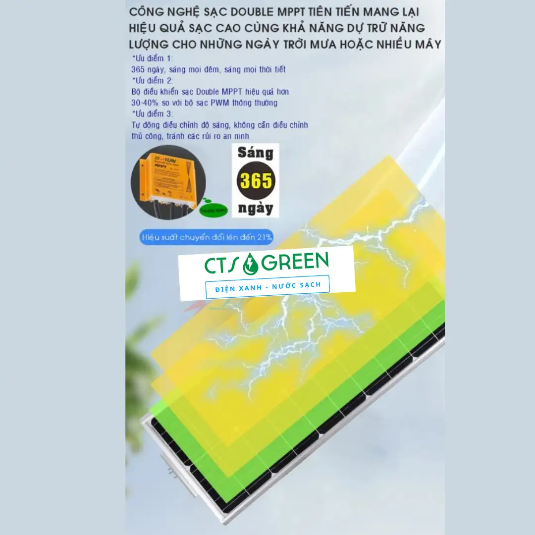 Đèn đường năng lượng mặt trời liền thể 60W VK300F