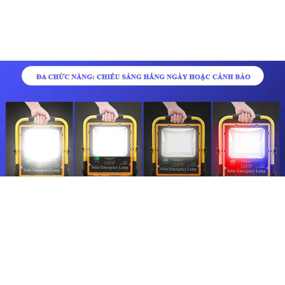 Đèn khẩn cấp năng lượng mặt trời 100W KC100Y (USB) 6474 Đèn khẩn cấp năng lượng mặt trời 100W KC100Y (USB)