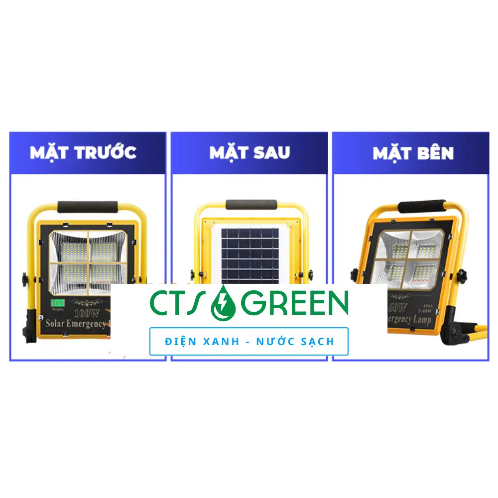 Đèn khẩn cấp năng lượng mặt trời 100W KC100Y (USB) 6474 Đèn khẩn cấp năng lượng mặt trời 100W KC100Y (USB)
