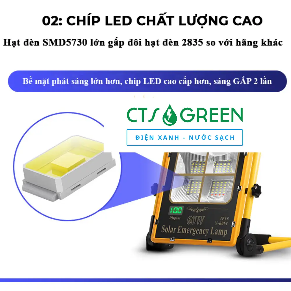 Đèn khẩn cấp năng lượng mặt trời 100W KC100Y (USB) 6474 Đèn khẩn cấp năng lượng mặt trời 100W KC100Y (USB)