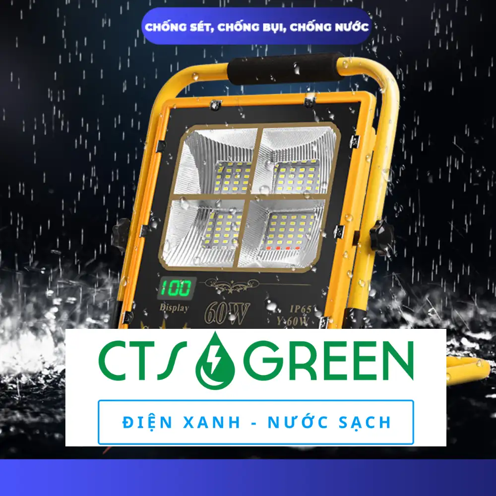 Đèn khẩn cấp năng lượng mặt trời 60W KC60Y (USB) 6462 Đèn khẩn cấp năng lượng mặt trời 60W KC60Y (USB) chống sét, chống bụi và chống nước