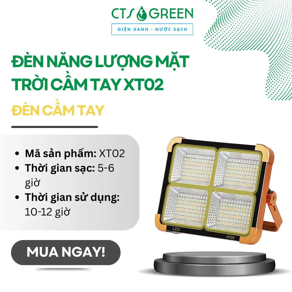 Đèn năng lượng mặt trời cầm tay XT02