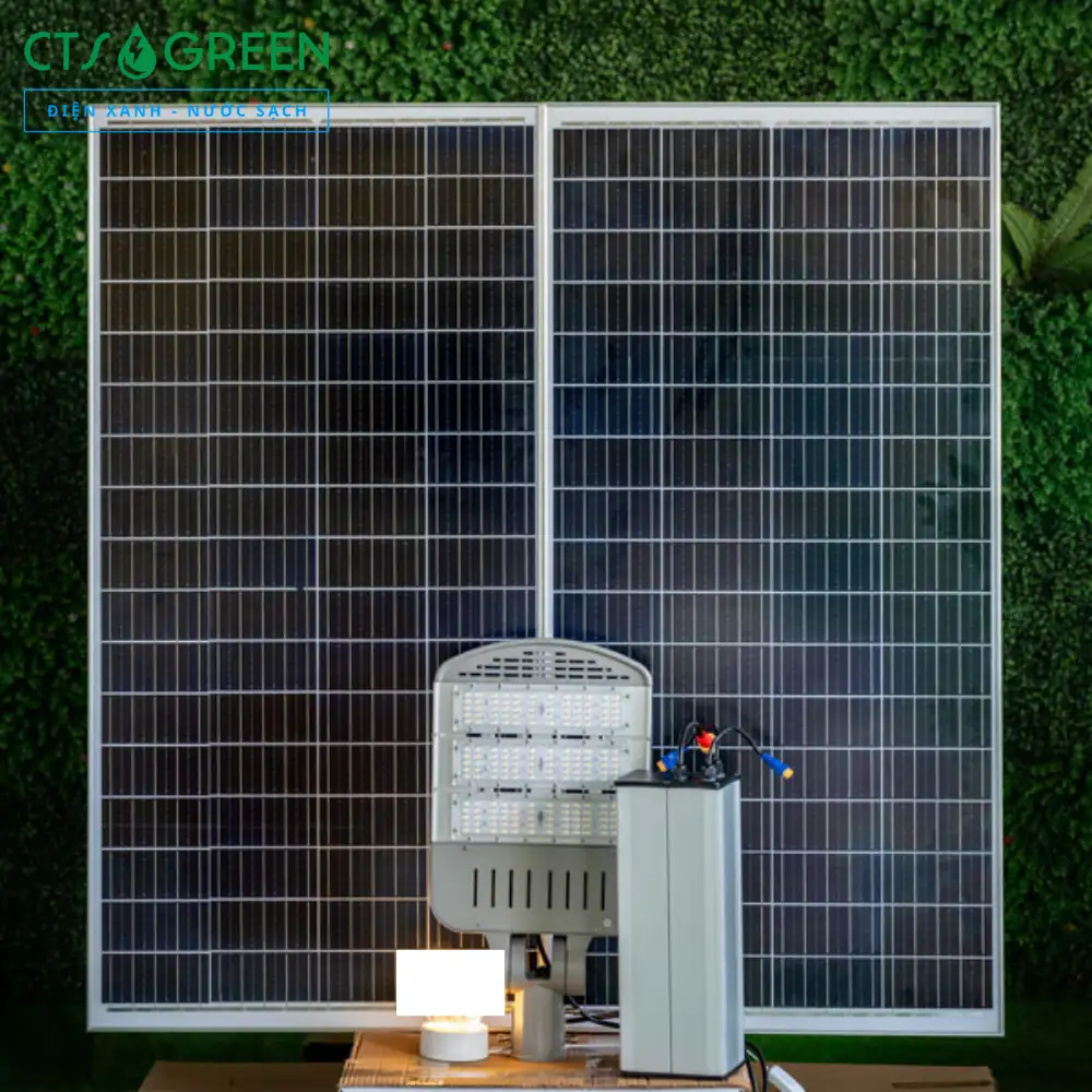 Đèn năng lượng mặt trời công trình cao cấp 150W 5729 Đèn năng lượng mặt trời công trình cao cấp 150W