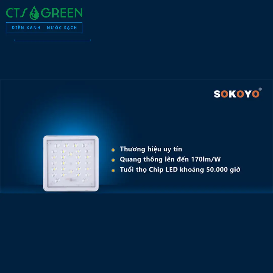 Đèn năng lượng mặt trời liền thể 40W SOKOYO NOVA 4016 Đèn năng lượng mặt trời liền thể 40W SOKOYO NOVA