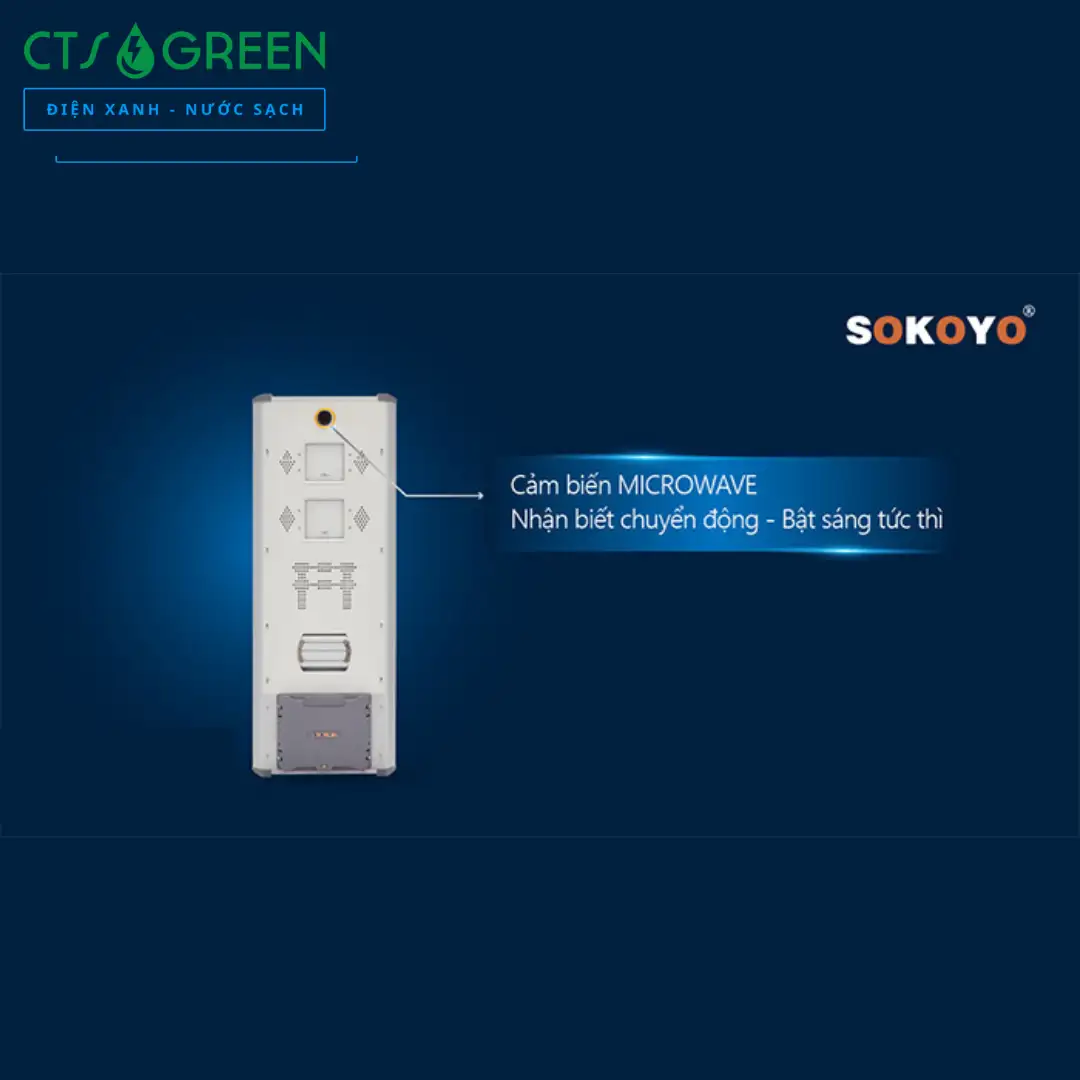 Đèn năng lượng mặt trời liền thể 40W SOKOYO NOVA 4016 Đèn năng lượng mặt trời liền thể 40W SOKOYO NOVA