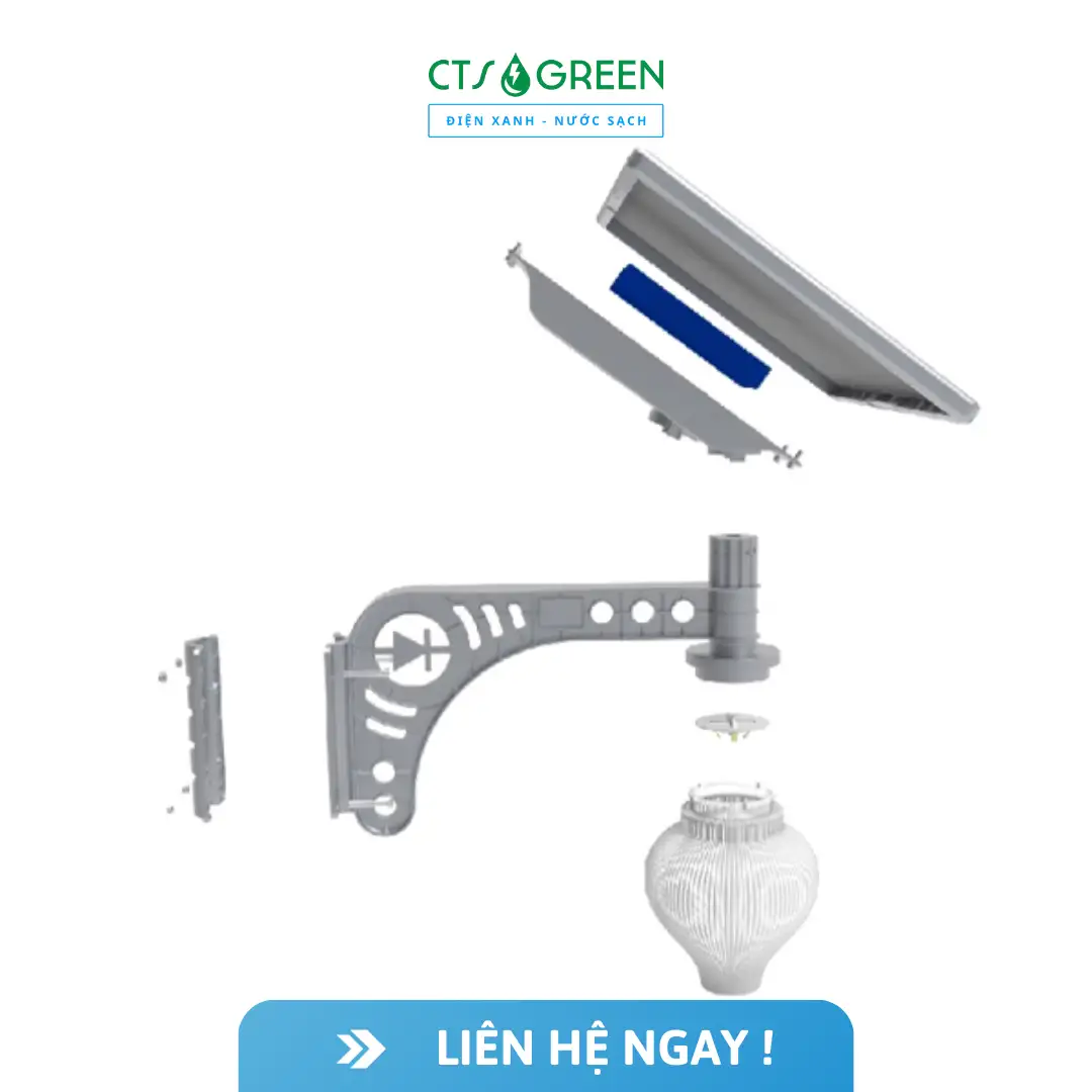 Đèn sân vườn năng lượng mặt trời 15W Euler Energy 5819 Đèn sân vườn năng lượng mặt trời 15W Euler Energy