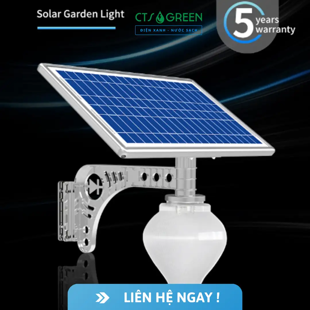 Đèn sân vườn năng lượng mặt trời 15W Euler Energy 5819 Đèn sân vườn năng lượng mặt trời 15W Euler Energy