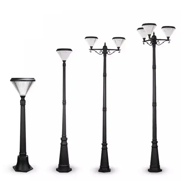 Cột đèn công viên 2 ngọn năng lượng mặt trời CV - 2037 5449 Cột đèn công viên 2 ngọn năng lượng mặt trời CV - 2037